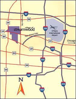 Streamwood is conveniently located with easy access to major roadways and O'Hare Airport.